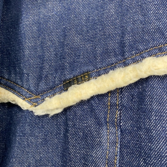 Vintage Sears Roebuck Heavy Sherpa Denim 70’s Chore Jacket Sz 46 - Picture 10 of 14